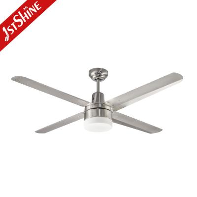 China 1stshine Ceiling Fan 52 Inch AC Motor Decorative Lighting Silver Ceiling Fan Modern Design Iron Blades With Light for sale