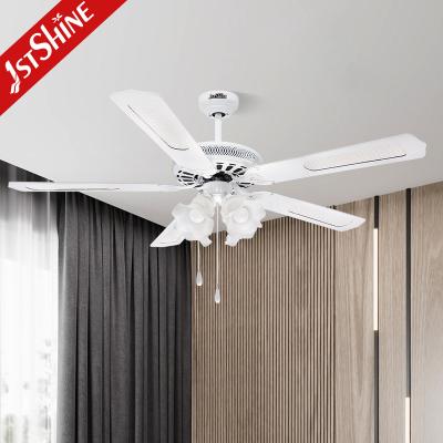 China With With Light 1stshine 52 Inch Bedroom White Ceiling Fan Lamp for sale