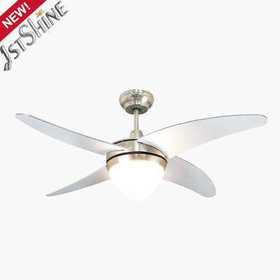 China 1stshine Hotel Home Appliance Cheap 52 Inch Ceiling Fans 4 Blades Remote Control MDF Ceiling Fan With Light for sale