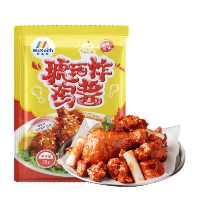 China Home Use Korean Chicken Sauce | 30 g Restaurant / Chain Store Amber Fried Chicken Sauce 30 g / 100 Bags*3 / Carton Use Red Hot Sauce for sale