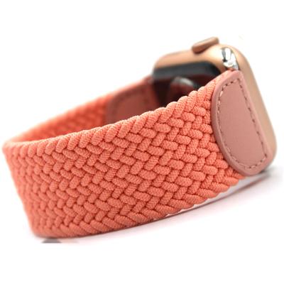 China Low MOQ Water Resistant Belden Elastic Braided Solo Watch Strap Loop For Apple Watch Series 6 Se 5 Watch Band 4 3 40mm 44mm for sale