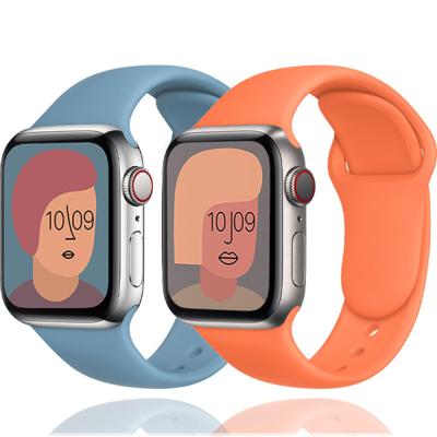 China Hot Selling Belden Correas Para Apple Fashionable Watch Strap Silicone Smart Watch Rubber Band For Apple Watch Strap for sale