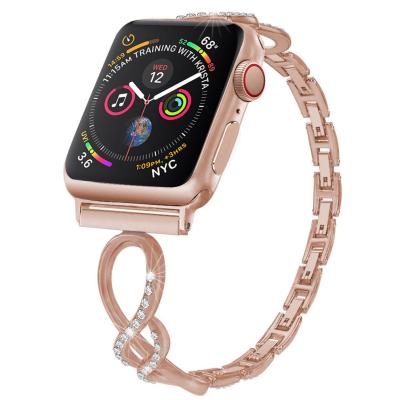 China 2020 Stainless Steel Gold Stainless Steel Metal Chain Band For Apple Watch Band 38mm for sale