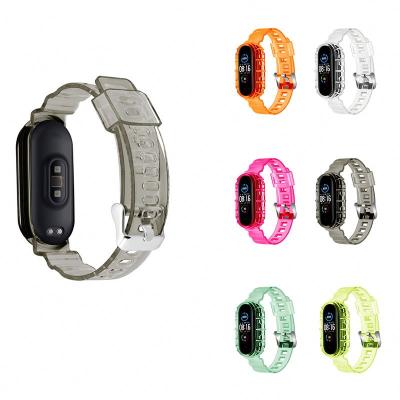 China Soft TPU Watch Band MI Band 5 Strap Wristbands Nbbelden TPU Plus Transparent Smart Watch Case MI Band 6 Strap for sale