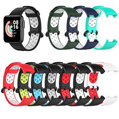 China Nbbelden Silicone Soft Strap For Redmi Watch Band Dual Color Strap For Xiaomi For Redmi Watch Lite for sale