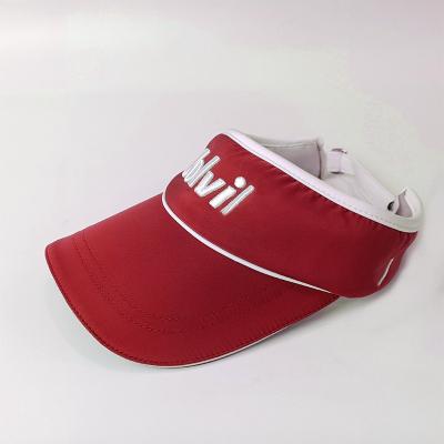 China Knit Factory visor hats logo golf price sport gorras sun visor beach cap golf hat for sale