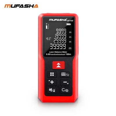 China MUFASHA MT100 100m Laser Distance Meter Long Distance Laser Distance Measurement 94g/117*53*27mm for sale