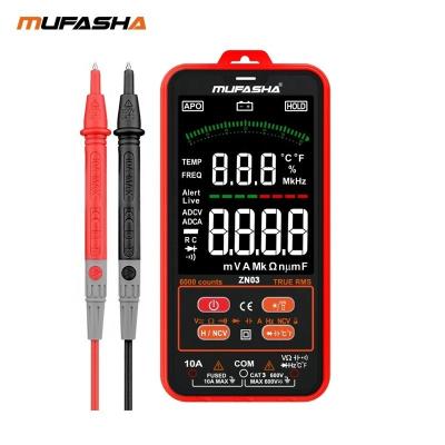 China MUFASHA ZNO3 6000 Digital True Auto Count DC/AC NCV RMS Smart Multimeter For Testing Diode/Triode/Resistor ZN03 for sale