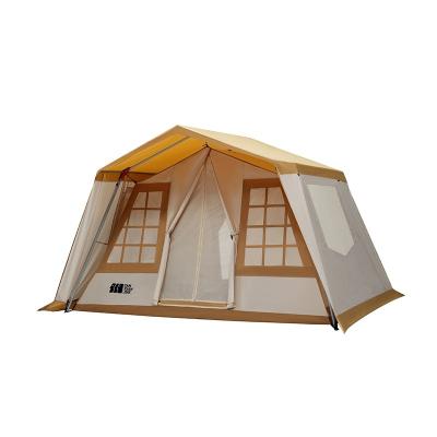 China Double Layer Water Proof Large V Shape Waterproof Outdoor Family Tent Family Camping Tent Luxury for sale