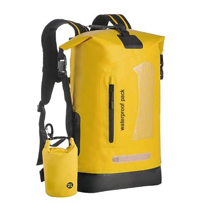 China Custom Waterproof Outdoor Sport Camping Hiking Fishing Floating Dry Waterproof Backpack 500D PVC Tarpaulin Bags for sale