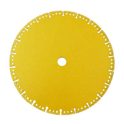 China Wet or Dry Cutting 16inch Factory Price Vacuum Welded Cast Iron Marble Metal Stainless Steel Fire Emergency Diamond Saw Blade For Cutting for sale