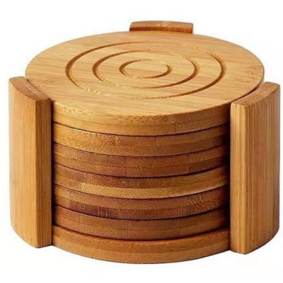 China 2021 Viable Wholesale High Quality Round Wooden Coaster Cup Mat Coffee Mug Mats for sale