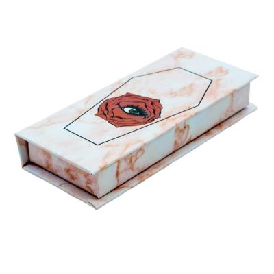 China Handmade Design Eyelash Packaging Marble Eyelash Box Custom for sale