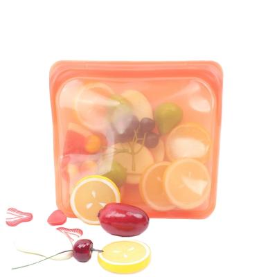 China Viable Factory Wholesale Reusable Silicone Fruit Storage Bag Snack Sandwich Bags Food Preservation Sealer for sale