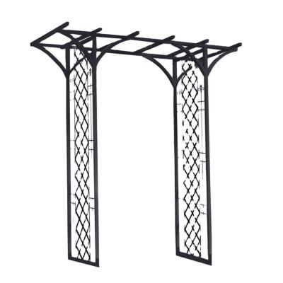 China Easily Assembled Outdoor Metal Garden Arch With Flat Top Frame Pergola for sale