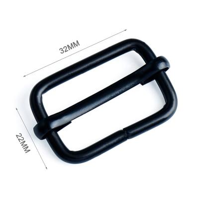 China Factory direct wholesale 32mm eco-friendly black metal adjust buckle zinc alloy multifunctional adjustable buckle to pet collar and bag for sale