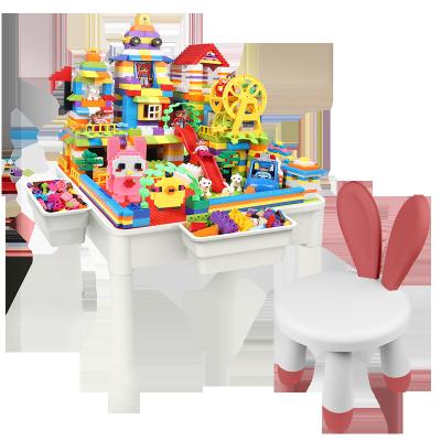 China Children's Building Toy Children's Table 3 Year Old 2 Large Particle Baby 1 Boy And Girl 6 Multi-Function Construction Puzzles Set And Intellectual Toy for sale