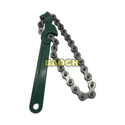 China High Quality Excavator Adjustable Oil Filter Chain Wrench Excavator Oil Filter Wrench for sale