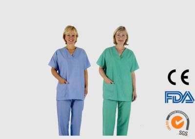 China PP Plastic Material Disposable Medical Scrubs Liquid Proof Blue Color for sale