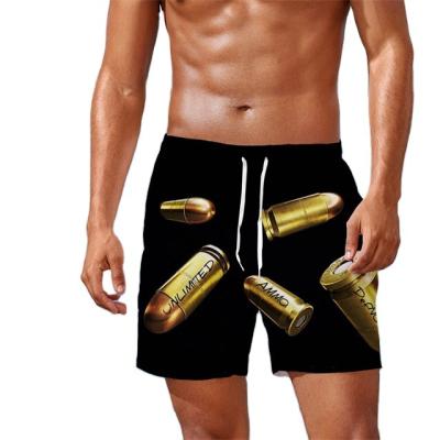 China 2022 QUICK DRY Men's 3D Printed Bullet Shorts Quick Dry Beach Sweatpants Casual Shorts for sale