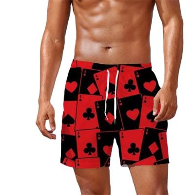 China Summer Trend Shorts Plum Spades Casual Beach Hearts Shorts QUICK DRY Men's Card Game Shorts for sale