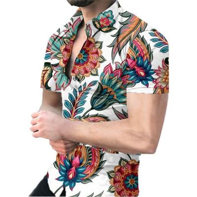 China Hawaiian Hip Hop Streetwear Sublimation 3D Printer Summer Beach Swim Shirts Anti-pilling Men Casual All Over Print Button Men's Shirts for sale