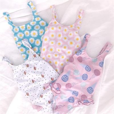 China 1/2 Pcs Bath Suit 1/2 Pcs Summer Girl Beach Wear Flower Print Swimsuit Cute QUICK DRY Infant Fashion Children Swimwear for sale