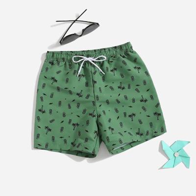 China QUICK DRY High Quality Green Fruit Print Boardshorts Shorts Beach Wear Surfing Swim Shorts Kids for sale