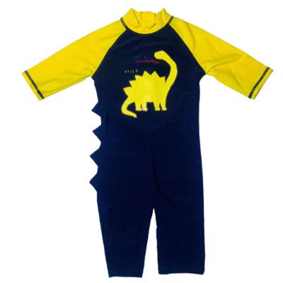 China Plus Size Zipper Up Cartoon Cover Up Long Sleeve Swimsuits Little Boys Swimsuits Dinosaur Swimsuit for sale