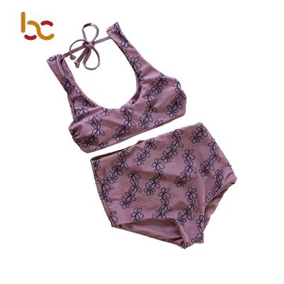 China Plus Size Summer Two Pieces Recycled Fabric Sexy Printed Baby Small Children Beach Wear Swimsuit Girl Bikini Kids Teen Swimwear 2022 for sale