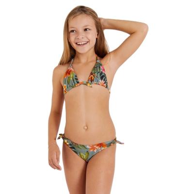 China QUICK DRY Baby Swimwear The Micro Triangle Floral Print Kids Bikini Top Kids Swimwear Beach Swimwear For Girl for sale