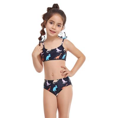 China QUICK DRY Micro Animal Girls Swimsuit Kids Bikini Top Swimsuit Pattern Two Piece Swimmers for sale