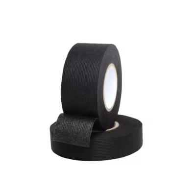 China Automotive Wiring Harness Tape Black Electrical Tape Waterproof Heat Resistant Fleece Tape for Wires for sale