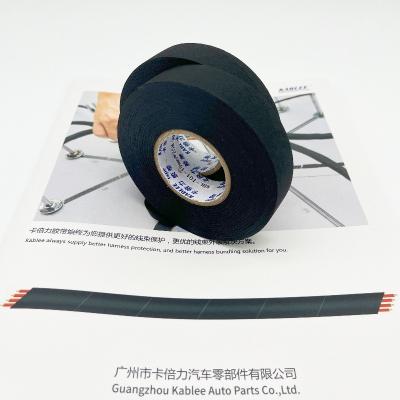 China Black PET Fabric Cloth Wire Harness Tape for Strong Adhesion and Wire Protection for sale