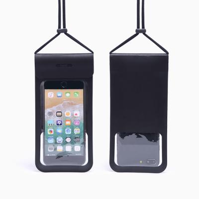 China Anti-falling PVC Waterproof Mobile Phone Cases Pouch Clear Waterproof Bag Waterproof Mobile Phone Bag With Lanyard for sale