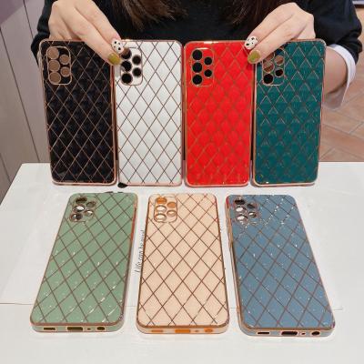 China 2021 Luxury Soft Tpu Lamb 3D Touch Plating Mobile Phone Shockproof Electroplating Covers For Samsung A52 A72 for sale