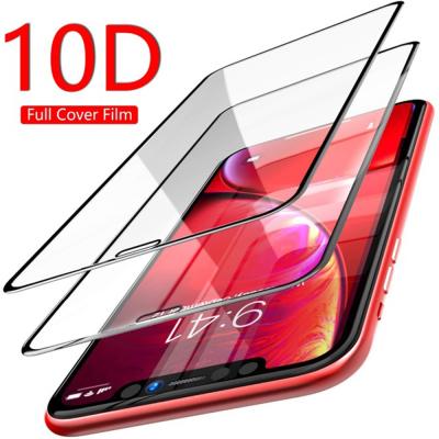 China Wholesale Curved Full Cover Anti-fingerprint 10D Cell Phone Tempered Glass Screen Protector For iphone 13 12 11 pro Max Xs Xr X for sale