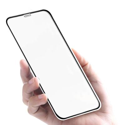 China Anti-fingerprint Full Cover Silk Printing Protective Film For iPhone 11 Pro Max 12 13 Phone Tempered Glass Screen Protector With Board for sale