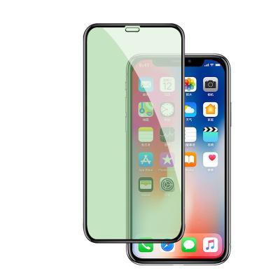 China Anti-fingerprint tempered glass for iphone 13 12 11 pro Max Xs Max Xr 8 7 6S green fire film screen glass protector for sale