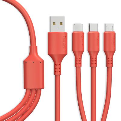 China High Quality Fast Speed ​​Usb Charging Cable 3 In 1 Fast Charging Usb Cable Phone Charger Cable For Android For Iphone for sale