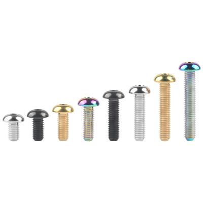 China Wanyifa Titanium Alloy 6AL/4V(TC4) Ti Bolt M5x8/10/12/15/18/20/25/30mm Round Hexagon HSocket Button Head Screws (TC4) For Bottle Cage bicycle for sale