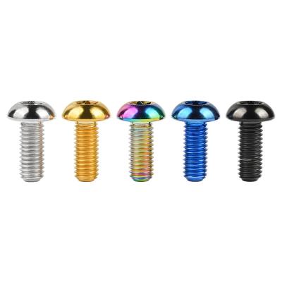 China Wanyifa Titanium Alloy 6AL/4V (TC4) Bolt M5X10/12mm T25 Disc Brake Torx Screw Titanium For Mountain Bike Water Bottle Cage for sale