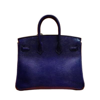 China BK25cm Fashion Genuine Blue Lizard 7T Handbags For Women Luxury Leather Goods Customization Togo Epsom High End Handmade TC for sale