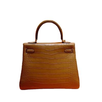 China 37 Crocodile Vintage Genuine Crocodile Vintage Alligator Handbag High End Handmade Filter Frames Gold and Leather Bags Luxury Famous Brand for sale