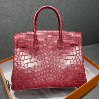 China 1:1 GENUINE LEATHER handbags branded original genuine designer bag luxury for women hand famous crocodile alligator skin leather for sale