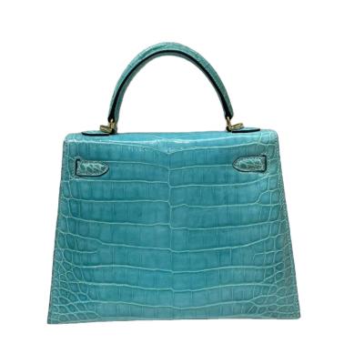 China Original branded GENUINE LEATHER real crocodile alligator skin duffle waist genuine leather shopping bag famous replica hand made for sale