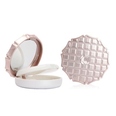 China Wholesale Customized Recyclable Blush Case Private Label Compact Clear Blush Packaging Empty Round Powder Blush Case With Mirror for sale