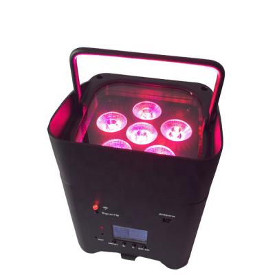 China Introduces 2022 Wholesale Qixin American DJ Light 6X18W RGBAWUV 6in1 Wireless Up Battery Powered Super Bright Led Light for sale