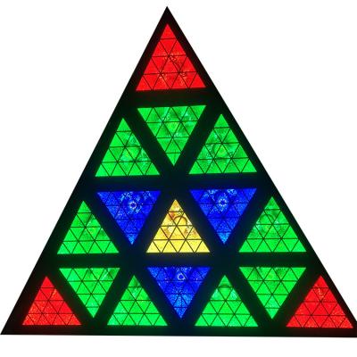 China 2022 Stages Qixin triangle led Matrix background effect light dmx rgbw COB led strobe blinder disco dj party stage lighting for sale