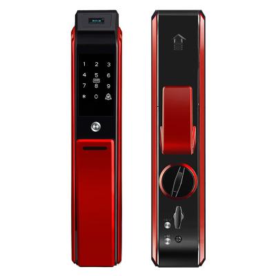 China New Design Hotel Interior Ministry Semiconductor Fingerprint Sensor Waterproof Push Pull Digital Door Lock Smart Fingerprint for sale